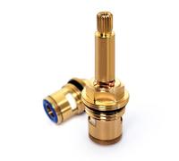 Cartuccia rubinetto, cartuccia rubinetto con disco ceramico in ottone, ricambio valvola rubinetto, quarto di giro G3/4" x 65 mm x 10 mm lunghezza scanalatura, 20 denti (QQ-73MM)