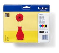Brother LC121VALBPDR cartuccia d'inchiostro 4 pz Originale Nero, Ciano, Magenta, Giallo