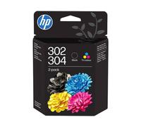 HP Confezione da 2 cartucce di inchiostro tricromia/nero 302/304