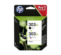 HP Confezione da 2 cartucce di inchiostro nero/in tricromia originali ad alta capacità 303XL