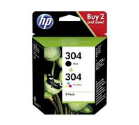 HP Confezione da 2 cartucce di inchiostro nero/in tricromia originali 304