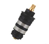 Cartuccia termostatica in ottone per valvola doccia, miscelatore acqua calda fredda con controllo della temperatura regolabile da 20 a 50 °C, pulsante di sicurezza a 38 °C (filettatura)