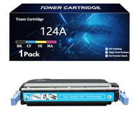 Cartuccia Toner 124A Q6000A Q6001A Q6002A Q6003A di Ricambio per HP LaserJet 2600n 2605d 2605dn 2605dn 2605dtn CM1015 CM1015mfp CM1017mfp CM1017 2600n Stampante,C-1 Pack