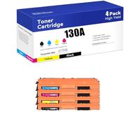 Cartuccia toner 130A compatibile con cartucce toner HP 130A CF350A CF351A CF352A CF353A con chip per stampante HP M176 M176FN M177 M177FW (BK, M, C, Y),4 Color
