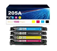 Cartuccia toner 205A compatibile con le cartucce toner nere HP 205A CF530A. Funziona con la stampante HP Color Pro M255DW M255NW M282NW M283CDW M283FDW.,4Color