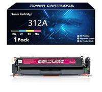 Cartuccia Toner 312A CF380A CF381A CF382A CF383A Sostitutiva per HP Color LaserJet Pro M476dn MFP M476dw MFP M476dnw MFP Stampante,Magenta-1 Pack