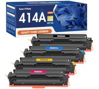 Cartuccia toner 414A, confezione da 4 pezzi, M479fdw, compatibile con cartucce toner HP 414A 414X W2020A Color Pro MFP M479fdw M479fdn M454dw M454dn M479 inchiostro con chip (nero, ciano, giallo
