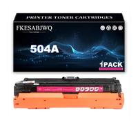 Cartuccia Toner 504A per HP CP3525 CP3525N CP3525DN CP3525X CM3530 CM3530TS | Alta Capacità CE250A CE251A CE253A CE252A Ricambio Cartucce Toner,Magenta-1 Pack