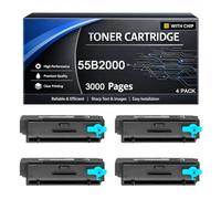 Cartuccia toner 55B2000 con chip compatibile con Lexmark 55B2000 3000 pagine per stampanti MX331 MS331 MS331dn MX331adn MX431 MS431 MX431adn MX431adw MS431dn MS431dw MX432adwe