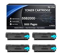 Cartuccia toner 55B2000 senza chip compatibile con Lexmark 55B2000 3000 pagine per stampanti MX331 MS331 MS331dn MX331adn MX431 MS431 MX431adn MX431adw MS431dn MS431dw MX432adwe