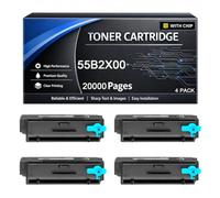 Cartuccia toner 55B2X00 con chip compatibile con Lexmark 55B2X00 20000 pagine per stampanti MX331 MS331 MS331dn MX331adn MX431 MS431 MX431adn MX431adw MS431dn MS431dw MX432adwe