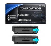 Cartuccia toner 55B2X00 senza chip compatibile con Lexmark 55B2X00 20000 pagine per stampanti MX331 MS331 MS331dn MX331adn MX431 MS431 MX431adn MX431adw MS431dn MS431dw MX432adwe