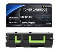 Cartuccia toner 58D2H00 compatibile con stampanti Lexmark MS725dvn MS821dn MS821n MS822de MS823dn MS825dn MS826de MX721ade MX722ade MX722adhe MX822ade MX826ade, 15.000 pagine