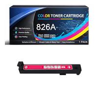Cartuccia toner 826A con chip sostitutivo, compatibile con HP 826A CF310A CF311A CF312A CF313A, per stampanti Color LaserJet Enterprise M855 M855dn M855x M855xh