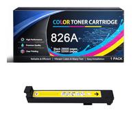 Cartuccia toner 826A con chip sostitutivo, compatibile con HP 826A CF310A CF311A CF312A CF313A, per stampanti Color LaserJet Enterprise M855 M855dn M855x M855xh