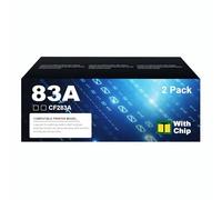 Cartuccia toner 83A compatibile con HP 83A 83 X CF283A CF283X LaserJet Pro M201dw M201n MFP M225dn M225dw M125a M125rnw M125nw MFP M127fn M127fp M127fs M127fs w - 2 Pezzo nero (con chip)