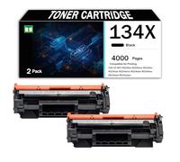 Cartuccia toner ad alta capacità 134X W1340X con chip compatibile per stampante laser HP MFP M209dw M209dwe M234dw M234sdn M234sdne M234sdw M234dwe M234sdw M234sdwe, 4000 pagine,Black-2PCS