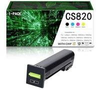 Cartuccia toner ad alta capacità CS820, sostituzione compatibile per stampanti Lexmark CS820de CS820dte CS820dtfe CX820de CX820dtfe CX825de CX825dte CX825dtfe CX860de CX860dte,Black-Regular Yield