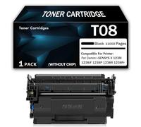 Cartuccia toner ad alta capacità T08 senza chip, cartuccia di inchiostro nero compatibile per stampante laser e fotocopiatrice Canon i-SENSYS X 1238i 1238iF 1238P 1238R 1238Pr,Black-No Chip