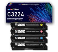 Cartuccia toner ad alta resa C3210 C3224 senza chip compatibile con Lexmark C3224 C3326 C3426 MC3224 MC3326 MC3426 C3224dw C3326dw C3426dw MC3224i MC3326adwe MC3326i stampante,4Color-1Pack