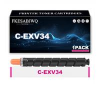 Cartuccia Toner C-EXV34, Cartucce Toner 3785B002AA 3784B002AA 3783B002AA 3782B002AA per Canon ImageRUNNER ADVANCE C2220 C2225 C2230 C2020 C2025 C2030 Stampanti,Magenta-1 Pack