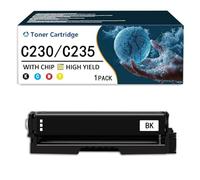 Cartuccia toner C235 C230 con chip sostitutivo per Xerox 006R04391 006R04392 006R04393 006R04394 compatibile per stampante C235 C230 C235DNI C230DNI, alta resa,Black-3500Page