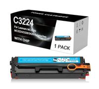Cartuccia toner C3224 compatibile con stampanti Lexmark C3224 C3326 C3426 MC3224 MC3326 MC3426, ricariche per cartucce toner C3220K0 C3220C0 C3220M0 C3220Y0,M-1500 Pages