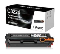Cartuccia toner C3224 compatibile con stampanti Lexmark C3224 C3326 C3426 MC3224 MC3326 MC3426, ricariche per cartucce toner C3220K0 C3220C0 C3220M0 C3220Y0,BK-1500 Pages