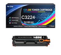 Cartuccia toner C3224 senza chip compatibile con Lexmark MC3224 C3220K0 C3220C0 C3220M0 C3220Y0 6000 pagine per stampanti C3224 C3326 C3426 MC3224 MC3326 MC3426