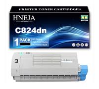 Cartuccia Toner C824dn, Cartucce Toner Compatibili 47095704 47095703 47095702 47095701 per OKI C824n C834nw C844dnw C824dn C834dnw C835dnw C835dnwt Stampante,Black-1 Pack