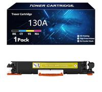 Cartuccia Toner Compatibile 130A di Ricambio per HP 130A CF350A CF351A CF352A CF353A per HP Color LaserJet Pro MFP M176 M176FN M177 M177FW Stampante,Yellow-1 Pack