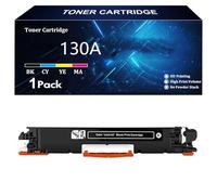 Cartuccia Toner Compatibile 130A di Ricambio per HP 130A CF350A CF351A CF352A CF353A per HP Color LaserJet Pro MFP M176 M176FN M177 M177FW Stampante,Black-1 Pack