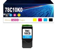 Cartuccia toner compatibile ad alta capacità 78C10 CS421 78C10C0 78C10M0 78C10Y0 78C10K0 di ricambio per stampante Lexmark CS421 CX522 CX421 CS521 CX521,C-8500Pages