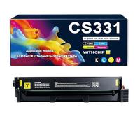 Cartuccia Toner Compatibile CS331 stampanti per Lexmark CS331 CS331DW CS431 CS431DW CX331 CX431, Alta Resa 1500 Pagine, Stampa ad Alta Definizione (CON CHIP),Yellow-1 set