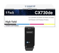Cartuccia Toner Compatibile CX730de 71C20K0 71C20C0 71C20M0 71C20Y0 Per Stampanti Lexmark CS730de CS735de CX730de CX735adse CX737adzse, 5000 Pagine,Cyan-1 Set