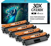 Cartuccia toner compatibile di ricambio per HP 30X 30A CF230A 30X CF230X utilizzare per stampanti Laserjet Pro MFP M203dw M227fdw M227fdn M203d M203dn M227sdn M227 M203, 4 nero