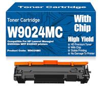Cartuccia toner compatibile E40040dn E42540f W9024MC, toner nero ad alta capacità per HP Laserjet Managed E40040dn MFP E42540f con chip,W9024MC-1PC
