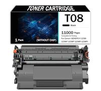 Cartuccia Toner Compatibile Modello T08, 11.000 Pagine, Sostituzione per stampanti Canon i-SENSYS X 1238i, 1238iF, 1238P, 1238R, 1238Pr, Stampa ad Alta Definizione, 11.000 Pagine,Black-No Chip