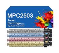 Cartuccia toner compatibile MPC2503 ad alta capacità di ricambio per stampante Ricoh MP C2011SP C2003SP C2503SP C2004SP C2504SP C2004exSP C2504exsp, stampa in modo chiaro,MPC2503-4 Color