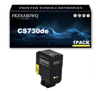 Cartuccia Toner Compatibile per Lexmark CS730de CS735de CX730de CX735adse | Cartucce Toner 71C20K0 71C20C0 71C20M0 71C20Y0 Compatibili CX737adzse,Yellow-1 Pack