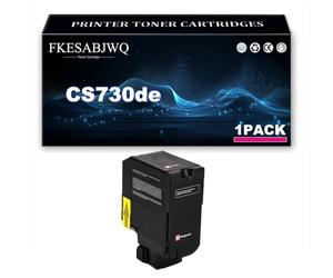 Cartuccia Toner Compatibile per Lexmark CX730de CX735adse CS730de CS735de | Alta Resa 71C2HK0 71C2HC0 71C2HM0 71C2HY0 Cartucce Toner Sostitutive,Magenta-1 Pack
