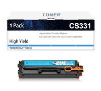 Cartuccia Toner CS331 Ricambio Compatibile Per Lexmark CS331 20N10K0 20N10C0 20N10M0 20N10Y0 Per Stampanti CS331DW CS431DW CX331ADWE CX431ADW, Senza Chip, 1500 Pagine,Cyan-1 Pack