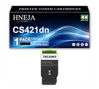 Cartuccia Toner CS421dn, Cartucce Toner Compatibili 78C20K0 78C20C0 78C20M0 78C20Y0 per Lexmark CS421dn CS521dn CS622de CX421adn CX522ade CX622ade CX625adhe Stampanti,Black-1 Pack