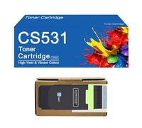 Cartuccia Toner CS531 Compatibile ad Alta Resa - Ricambio per stampanti Lexmark CS531, CS531dw, CX532adwe, CS632dw, CX635adwe - Stampa Nitida,CS531-Cyan