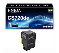 Cartuccia Toner CS720de, Cartucce Toner Compatibili 74C20K0 74C20C0 74C20M0 74C20Y0 per Lexmark CS720de CS720dte CS725de CS725dte Stampante,Black-1 Pack