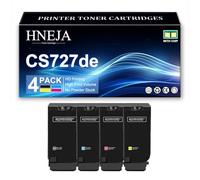 Cartuccia Toner CS727de, Cartucce Toner Compatibili 75B20K0 75B20C0 75B20M0 75B20Y0 per Lexmark CS727de CX727de CS728de Stampanti,4 Colors-1 Pack