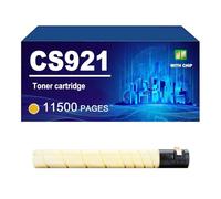 Cartuccia Toner CS921 Compatibile Per Lexmark 76C00K0 76C00C0 76C00M0 76C00Y0. Funziona Con La Stampante CX921de CX922de CX923dte CX923dxe CX924dte CS923de CX920de 924dxe.,Yellow-1 Pack