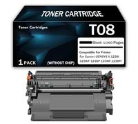 Cartuccia toner di ricambio compatibile per Canon T08 da utilizzare con la stampante Canon i-SENSYS X 1238i 1238iF 1238P 1238R 1238Pr capacità 11000 pagine può aggiungere inchiostro,Black-No Chip