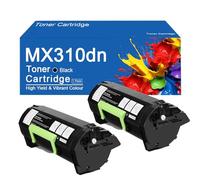 Cartuccia toner di ricambio MX310dn 60F1H00 60F2H00 per stampante Lexmark MX310dn 410de MX510de 511de 610de 611de,MX310dn-2Set