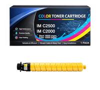 Cartuccia Toner IM C2500 IM C2000 con Chip Compatibile per Ricoh IM2500 IM2000 842311 842312 842313 842314 Alta Capacità per IM C2000 IM C2500 Stampanti,Yellow-1pack